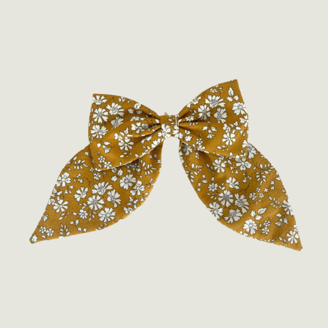 Pochette con colletto in tessuto Liberty